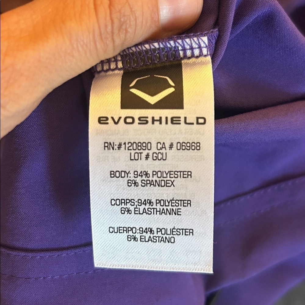 NWT EvoShield Men's Purple & Black Pullover 1/2 Zip Shirt Size Small - Picture 10 of 10
